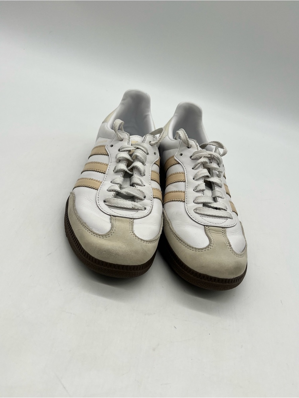 Adidas Samba Og Womens Sz 9.5 White Leather Lace Up Sneakers Casual Shoes JH7300